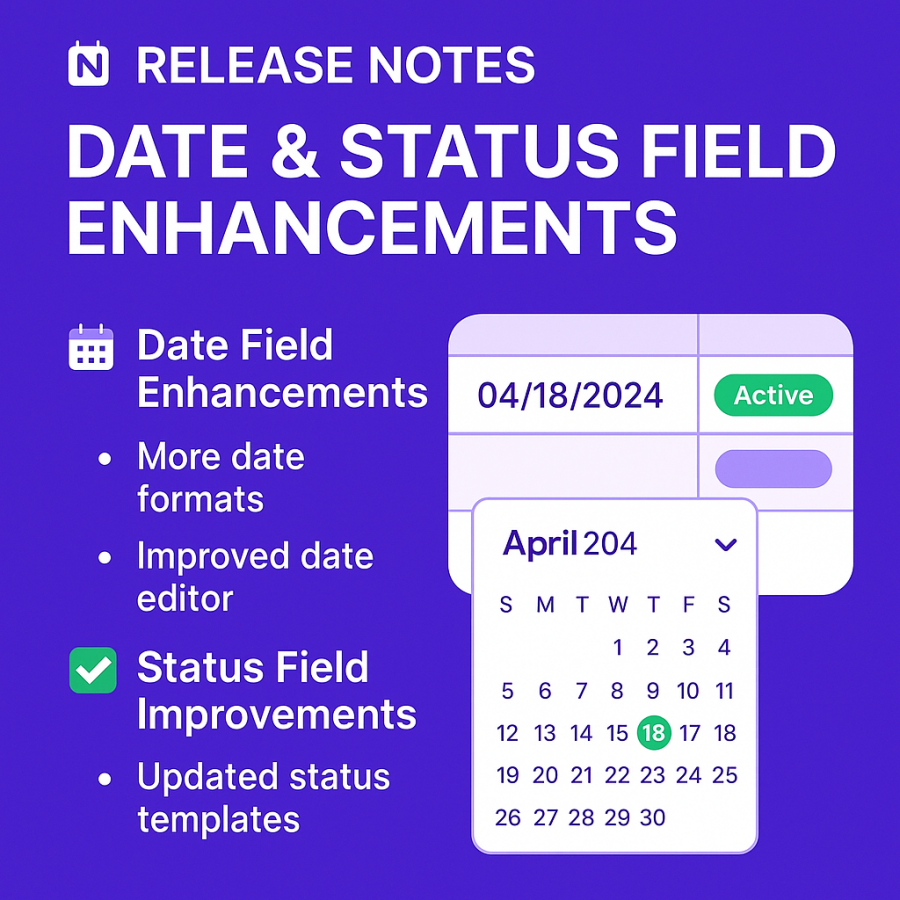 Date & Status Field Enhancements